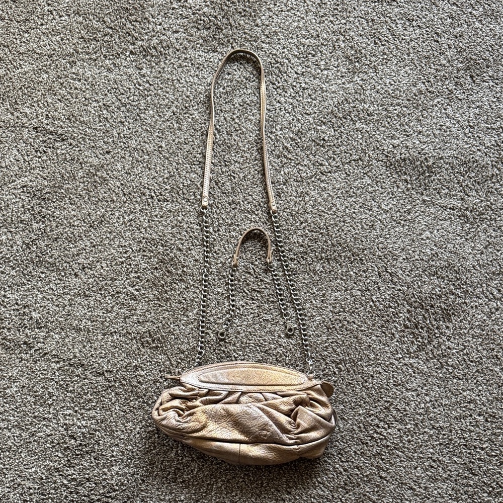 B. Makowsky Metallic Gold Shoulder Bag